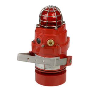D1xC2X05R, D1xC2X10R  Explosion proof High Output Radial Alarm Horn & Xenon Strobe - 5&10 Joule - Red & Clear lens-GAS