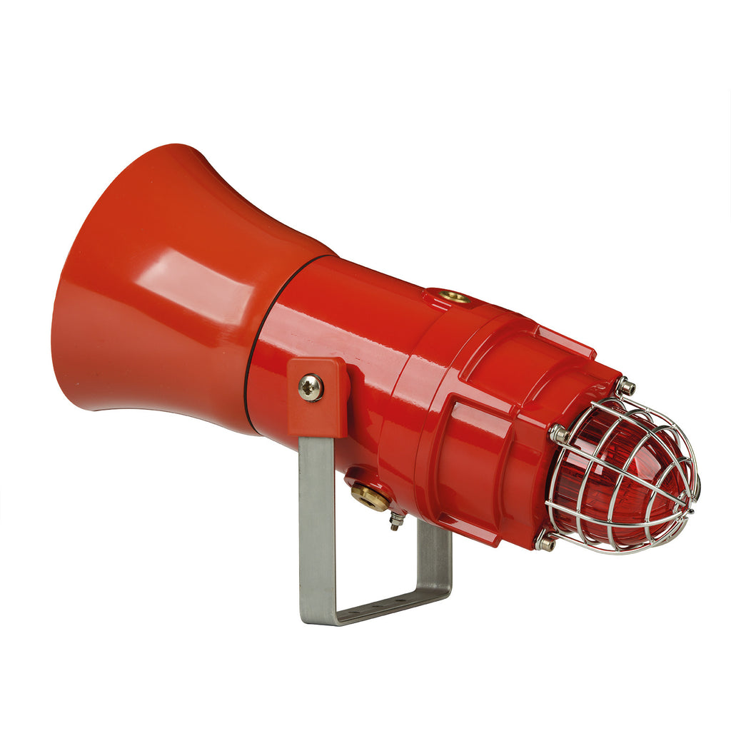 D1xC2X05F, D1xC2X10F Explosion proof High Output Flare Alarm Horn & Xenon Strobe - 5&10 Joule - Red & Clear lens-GAS