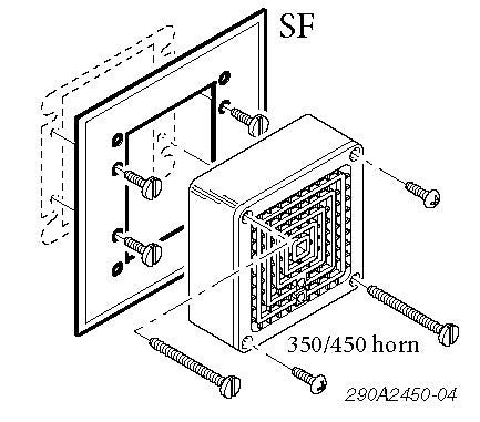 Model SF and SFL Semi-flush trim plate, gray