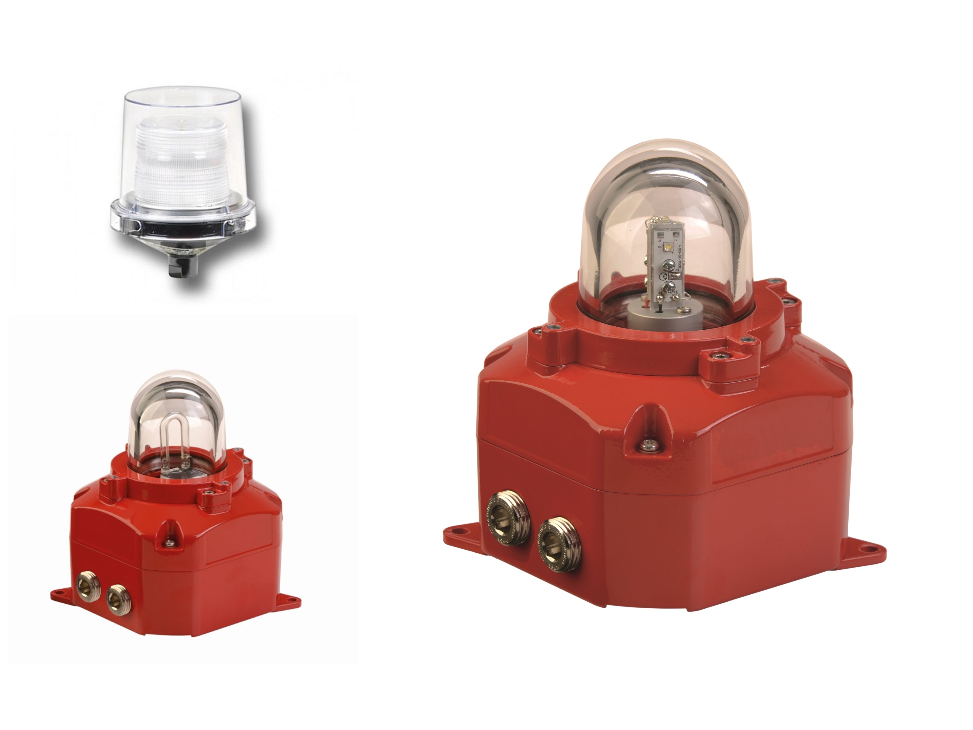 Class 1 Div 2 Hazardous Location Synchronized Strobe Lights/ Beacons UL 1971 Public Mode